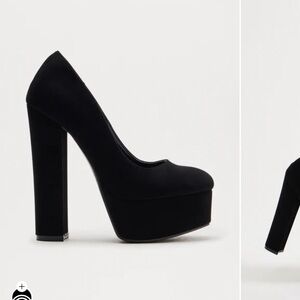 Fashion Nova Black Platform Pumps